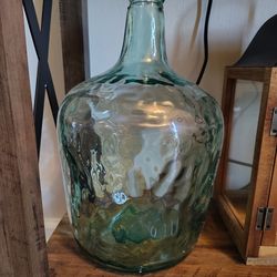 Large glass vase decor