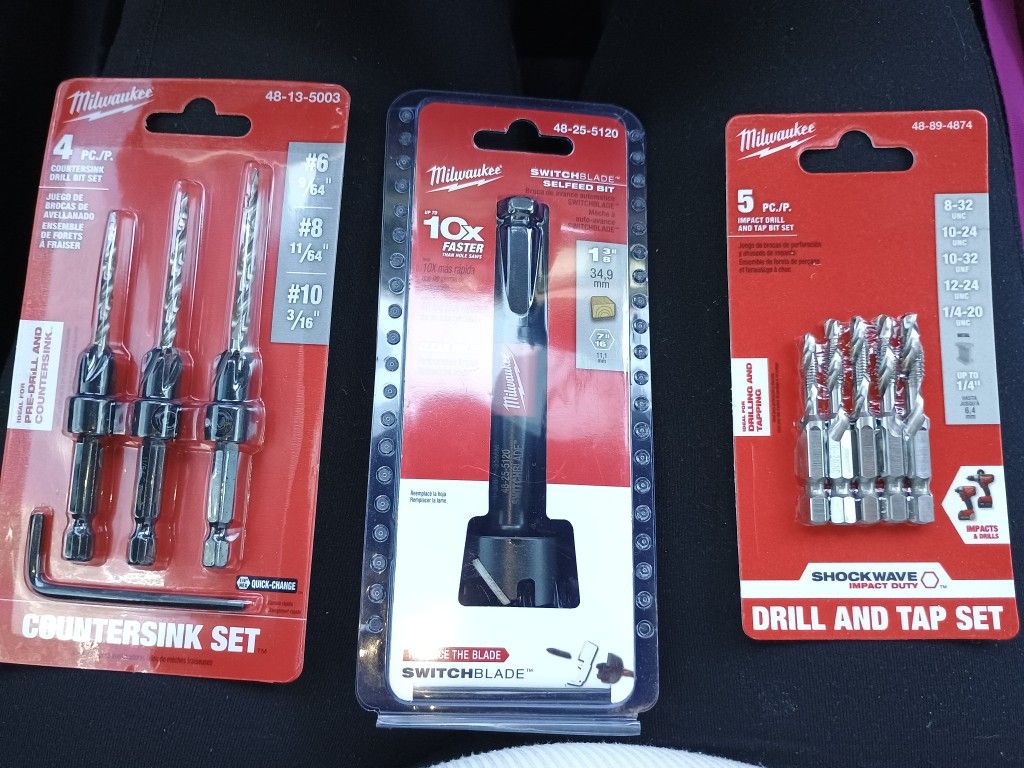 Milwaukee Bits And Attachments *NEW*