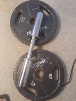 2x 25 Lb Weights, 2x10 Lb Weights, Bar