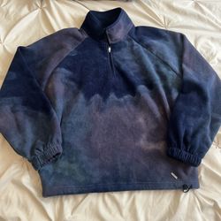 Size S Women’s Hollister quarter zip blue fleece sweater