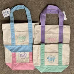 Trader Joe’s pastel tote bags