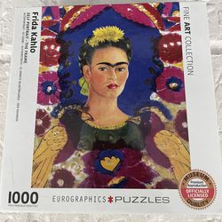 Self Portrait, The Frame by Frida Kahlo 1000 Piece Puzzle 🧩
