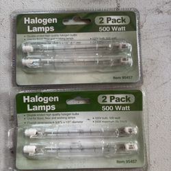  2 Packs  of 500w  Halogen  Bulbs