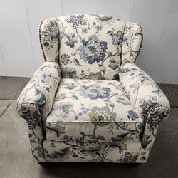 Floral Print Wingback Sofa Armchair
