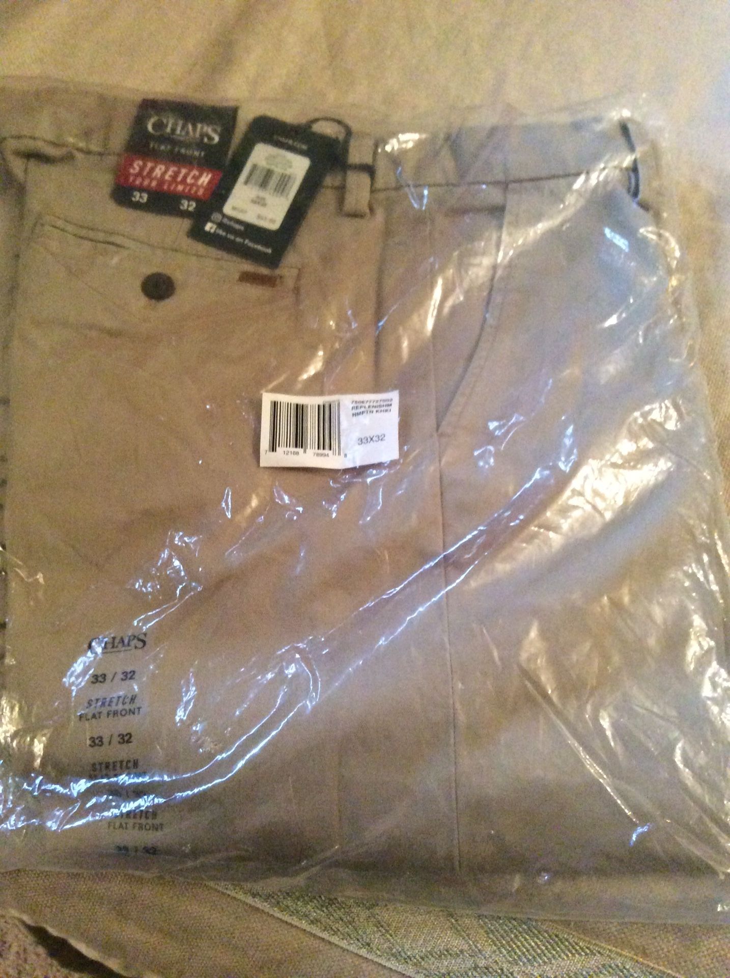 Brand new unopened Chaps flat front pants