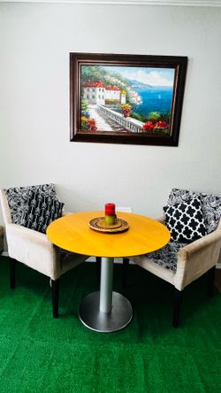 3-Piece Round Table & Chair Set