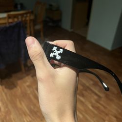 black off white glasses