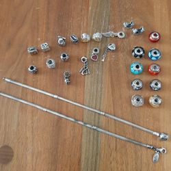 Huge Pandora 25 charm  2 Pandora bracelet lot