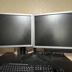 HP Double Monitors With Stand