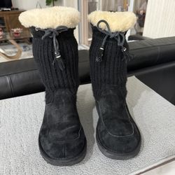 UGG BOTH Combined SUEDE LEATHER & knitted wool