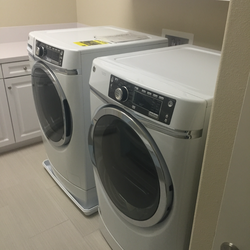 GE White Front Load Washer and Dryer Set