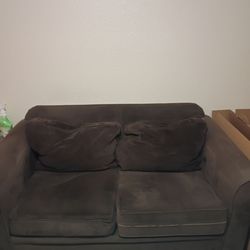 Brown sofa couch