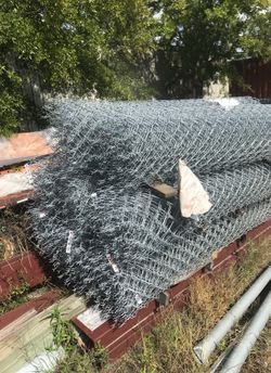 Six-foot chain-link fence galvanized 50 foot rolls  11.5 Ga