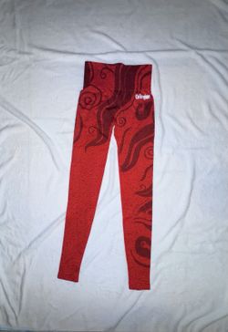 Civil Regime Red Chaos Kelly Seamless Scrunch Leggings Gym Workout Pants XS NWT