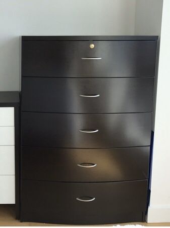 Dark brown wood dresser