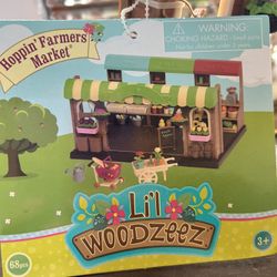 Little Woodeez Farmer market Playset