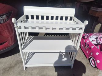 White Wood Baby Changing Table