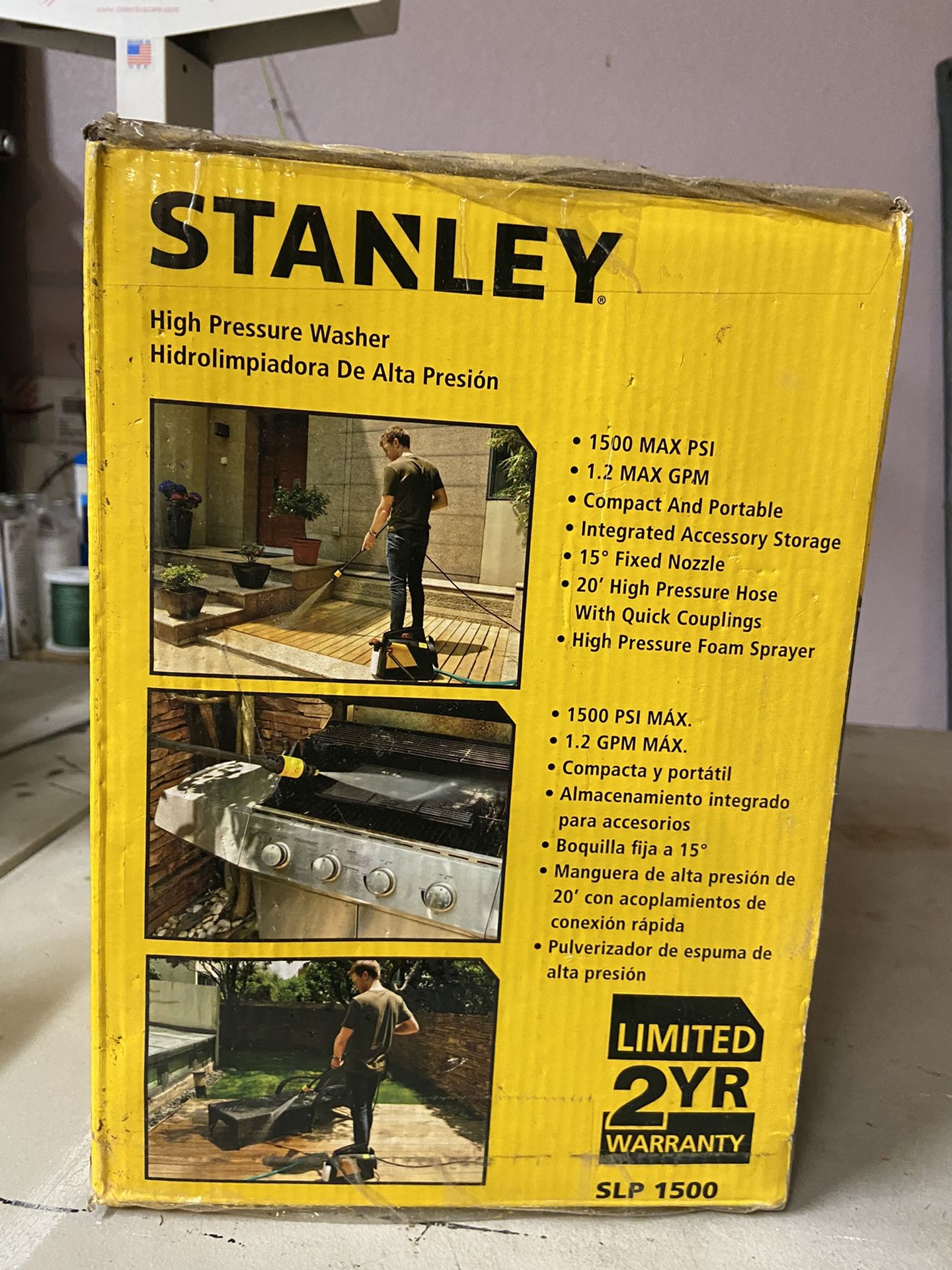 Stanley SLP 1500 psi Pressure Washer New Never Open.