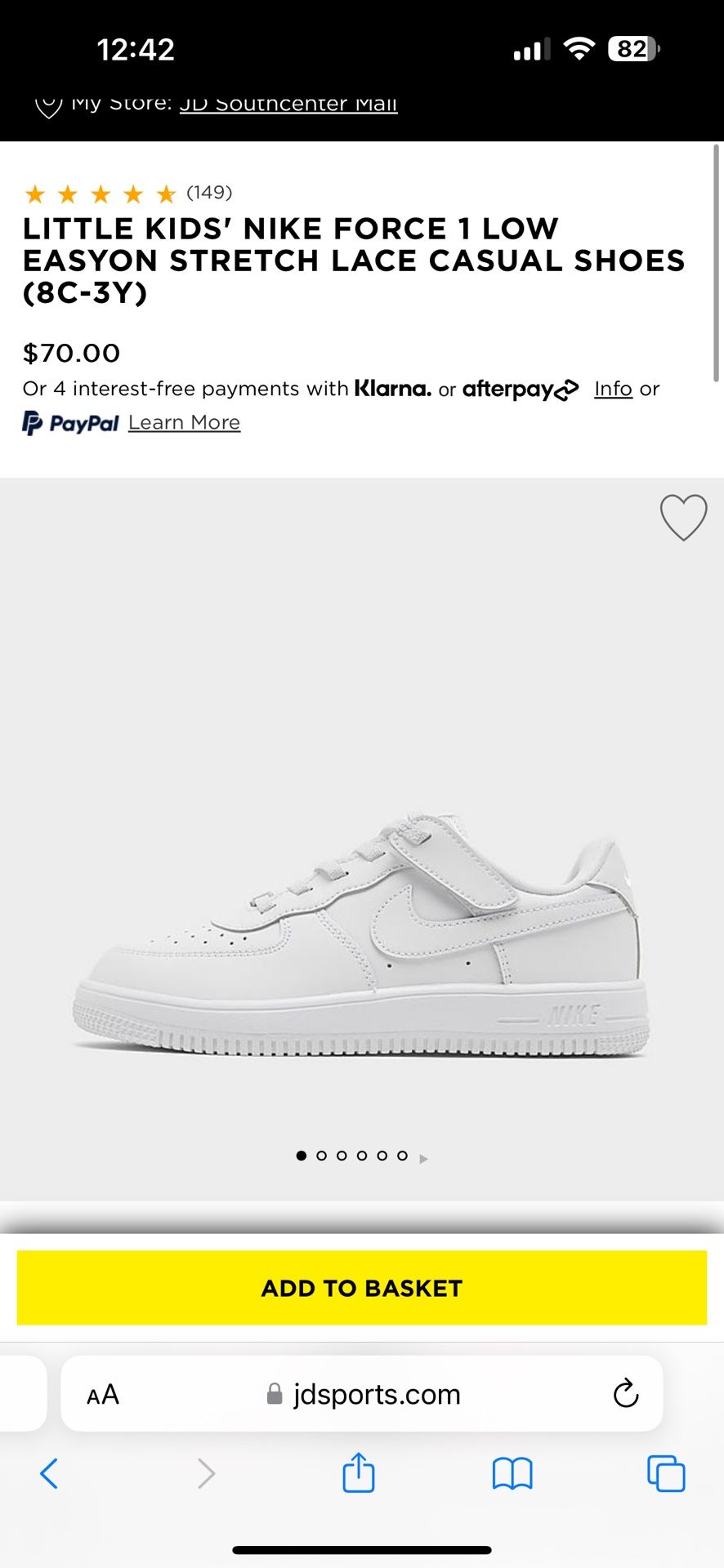 Force 1 Low Easy On , Size 1 Brand new