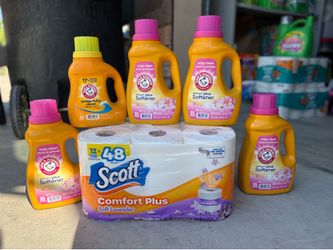 Arm & hammer detergent & Scott toilet paper bundle