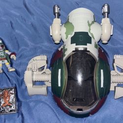 Playskool Star Wars Slave 1 Galactic Heroes Boba Fett Han Solo Carbonite ROTJ