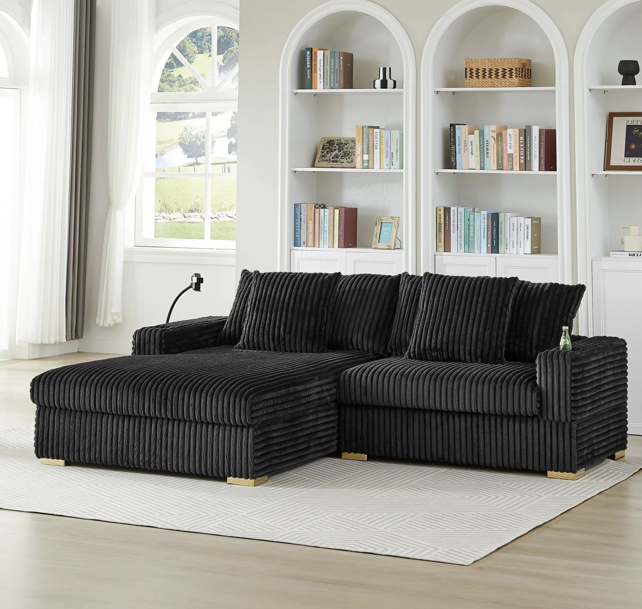 Brand New In Box Corduroy Sectional Sofas, Free Delivery ✅ Multiple Colors 🎨 Corduroy Sofa With Chaise