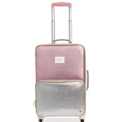 STATE Logan Metallic Pink & Silver Carry-On Suitcase