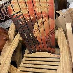 Adirondack Lawn Wooden Chair Budweiser