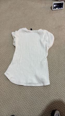 Striped white shirt size small
