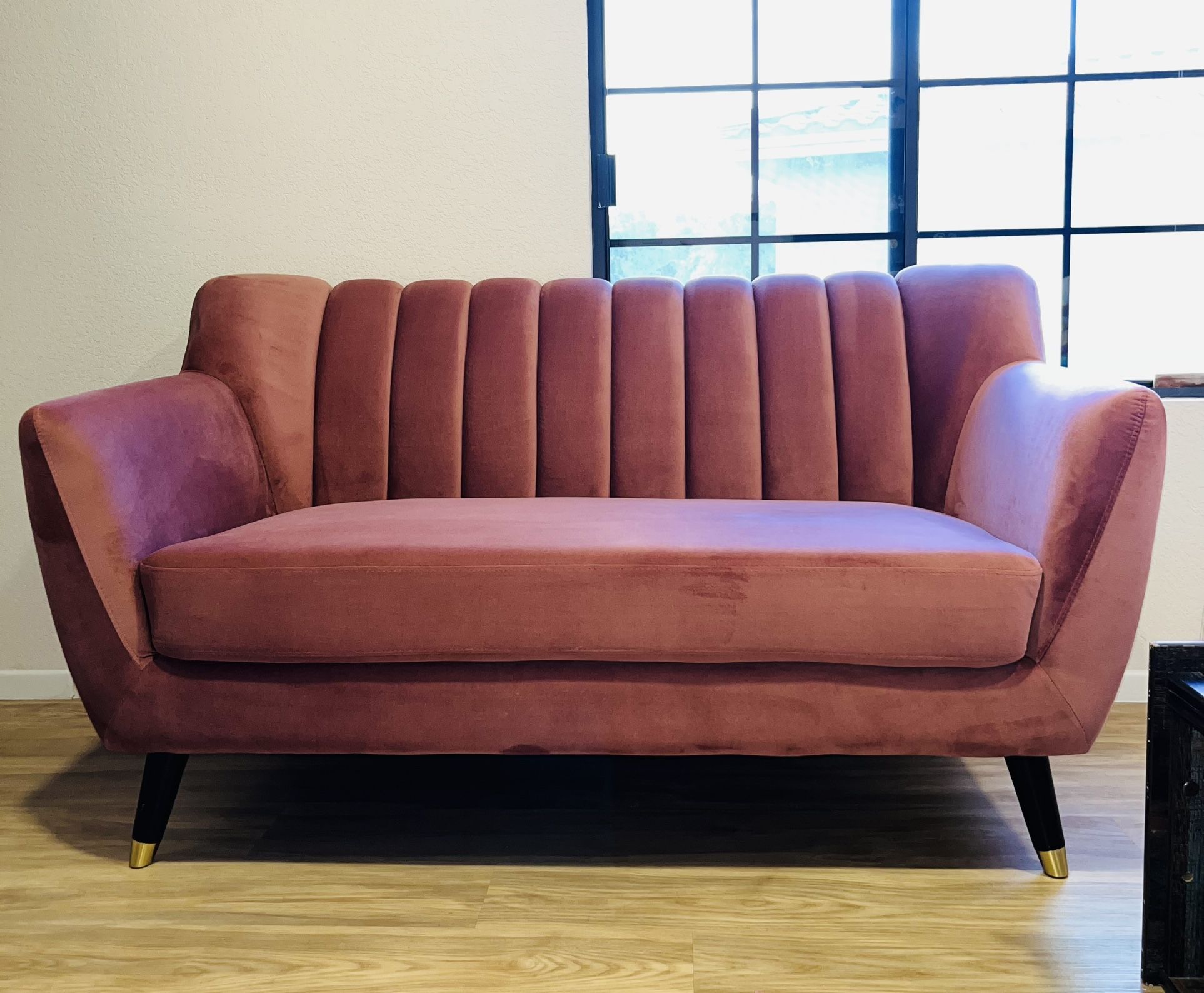 rose gold velvet sofa