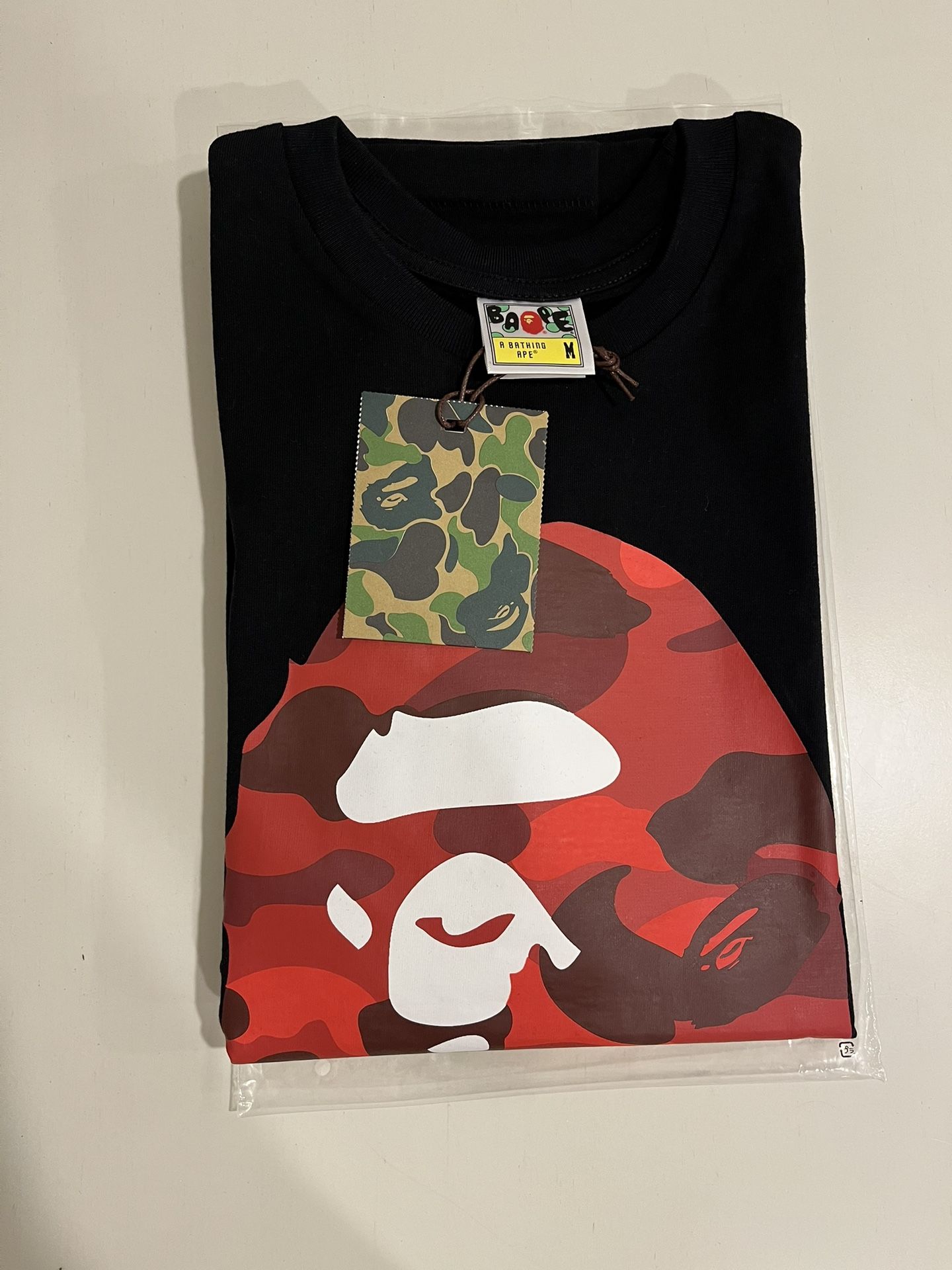 Black/red Camo Bape Tee