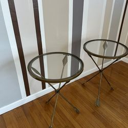 Glass side table