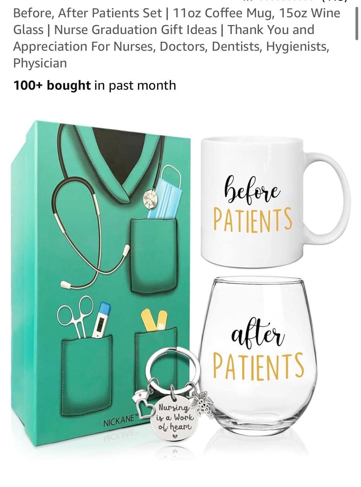 Nurse Mug/ Wine Glass gift set