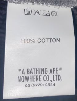BAPE A Bathing Ape Cotton Garment