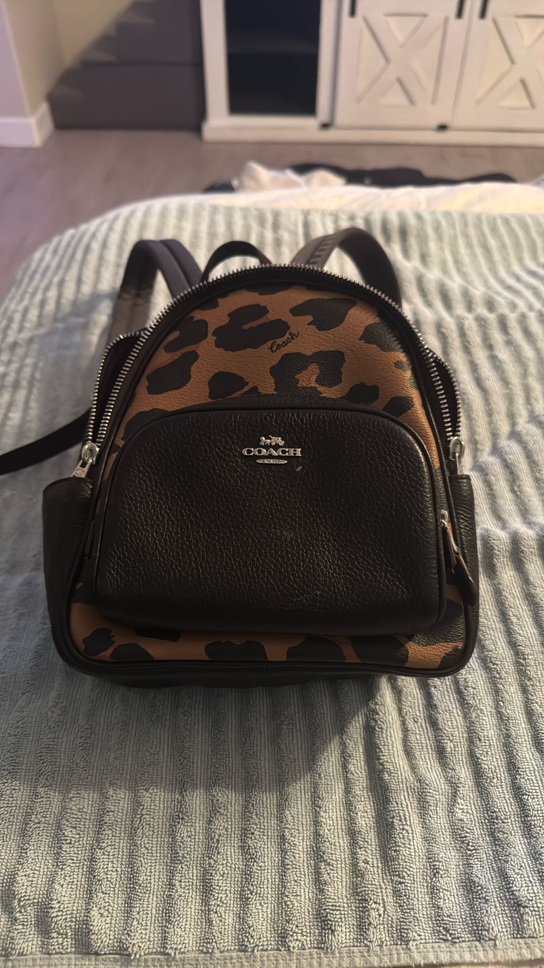 Coach Leopard Backpack 