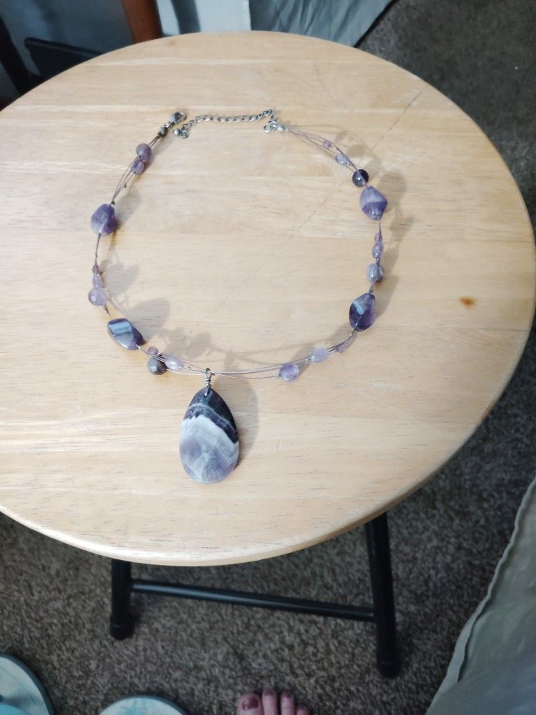 Vintage Choker Purple Stones