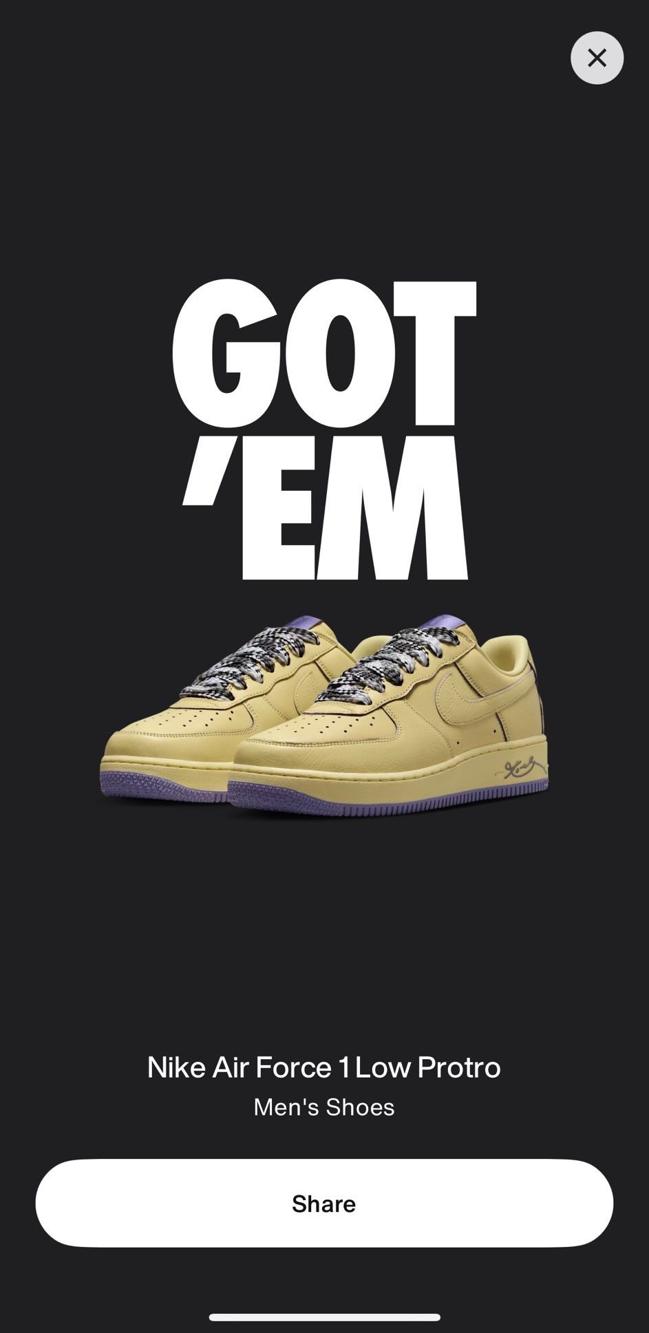 Nike Kobe Air Force One Protro Size12