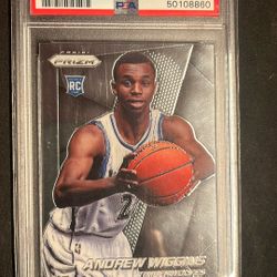 ANDREW WIGGINS PRIZM ROOKIE PSA 9 
