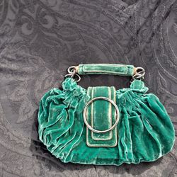 BCBG Maxazria Green Velvet Purse