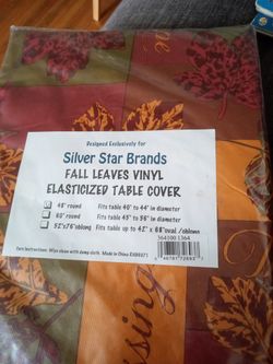 48" Round Elasticized Table Cover, Cross Posted, North Riverside 