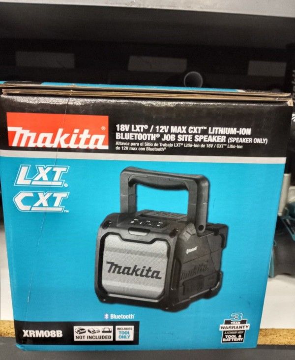 MAKITA 18 Volt LXT/12V Max CXT LITHIUM ION BLUETOOTH JOBSITE Speaker. TOOL ONLY