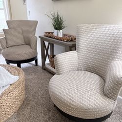 2 swivel accent chairs 