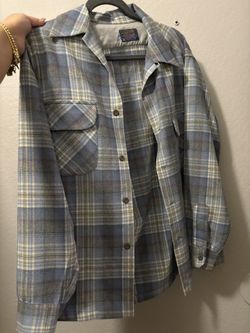 Vtg Pendleton Baby blue Board Shirt $35