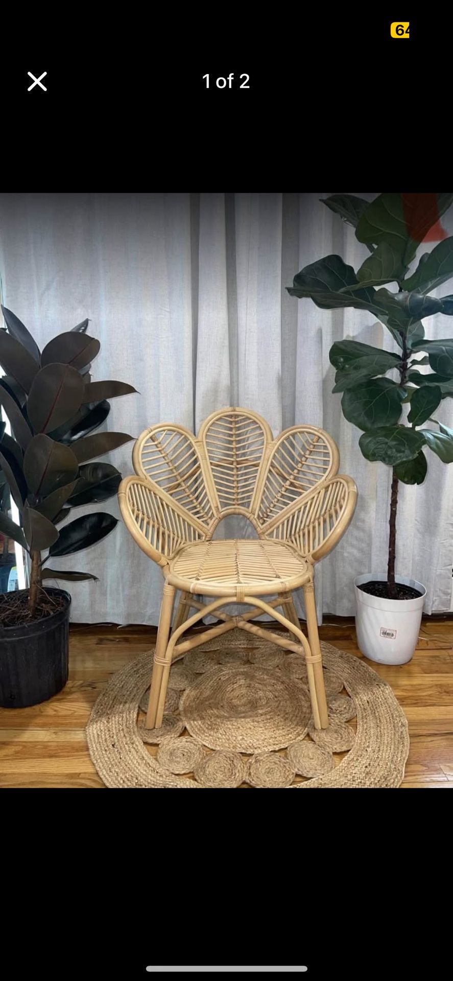 Beautiful Flower Rattan Chair – Perfect for Parties, Photoshoots & Home Decor!