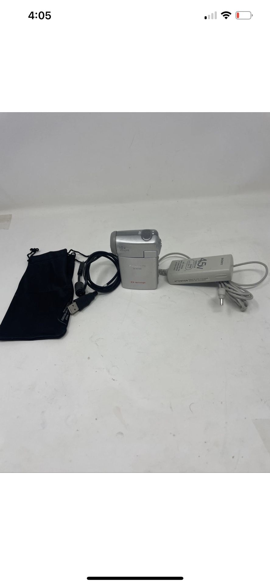 Panasonic SV-AV100 D-Snap Digital Camcorder Silver w/Battery, Charger, Cable…