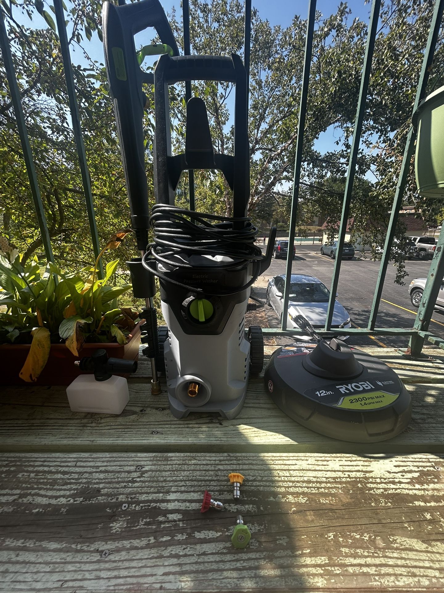 Electric Power Washer 2.5 GPM + Ryobi 2300 PSI Surface Cleaner – Bundle