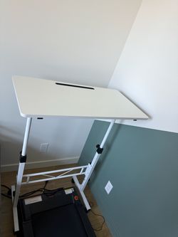 Small Standing Desk Adjustable Height, Mobile Stand Up Desk with Wheels, 32 Inch Portable Rolling Desks Conference Room Tables for Walking Pad Treadmi