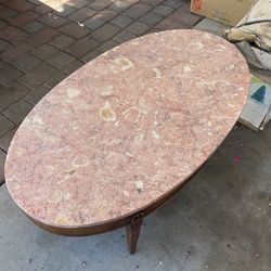 Pink Marble Coffee Table