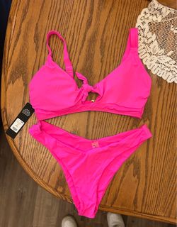 Fashion Nova Neon Hot Pink Bikini Set