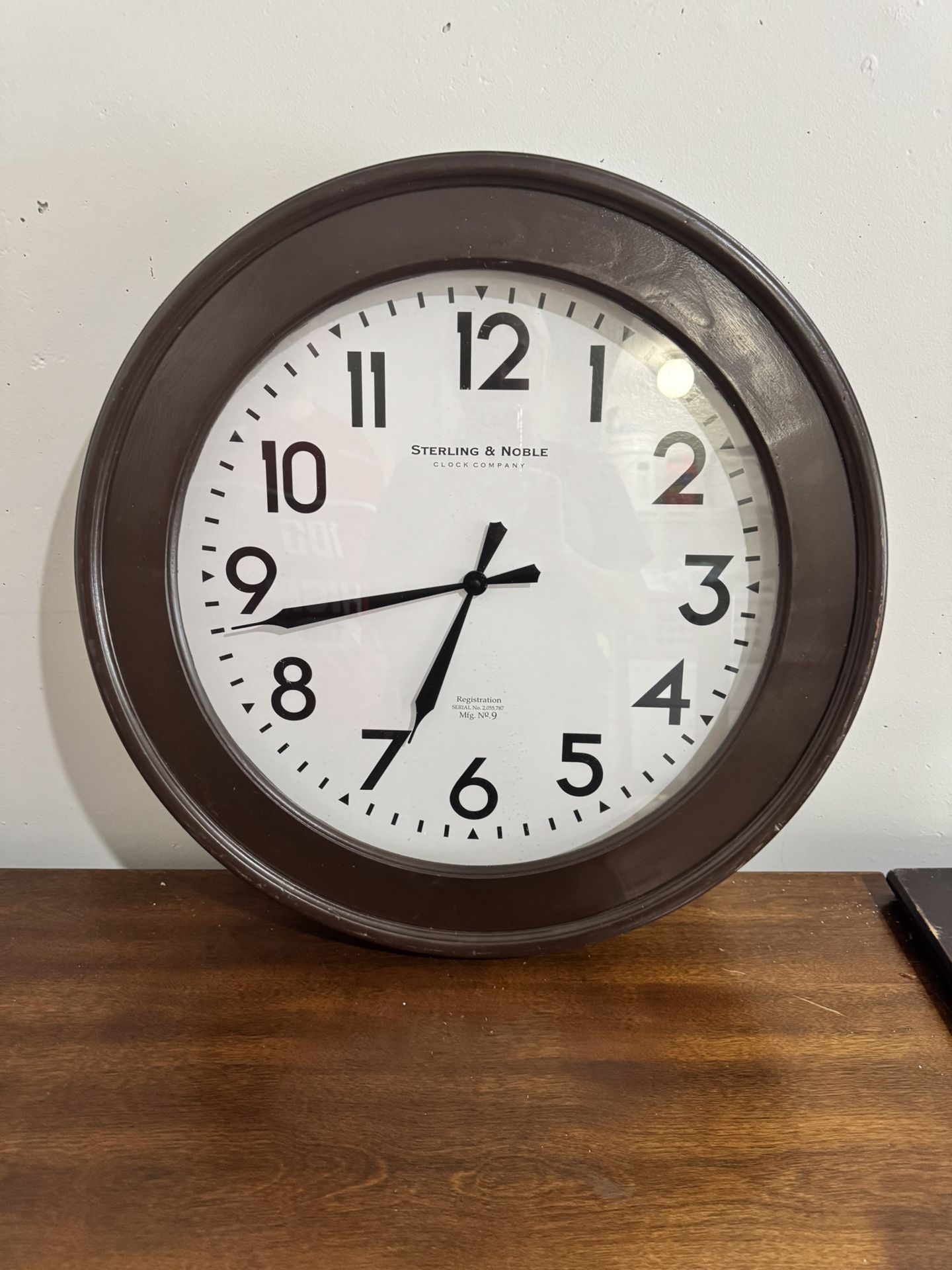 STERLING & NOBLE WALL CLOCK 30 inch